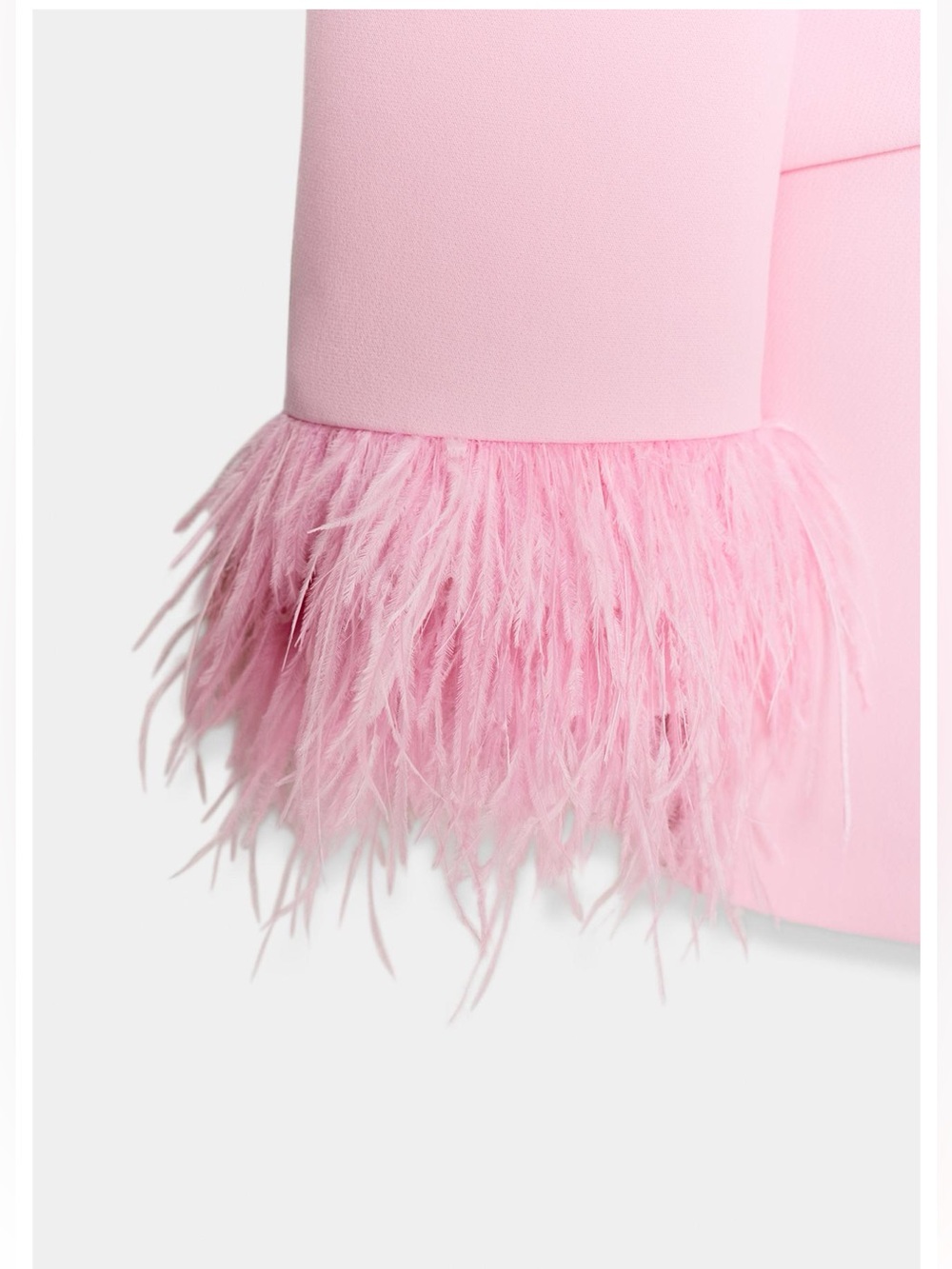 New with tags! Zara Pink Blazer with Feather-Cuffs - Picture 6 of 6